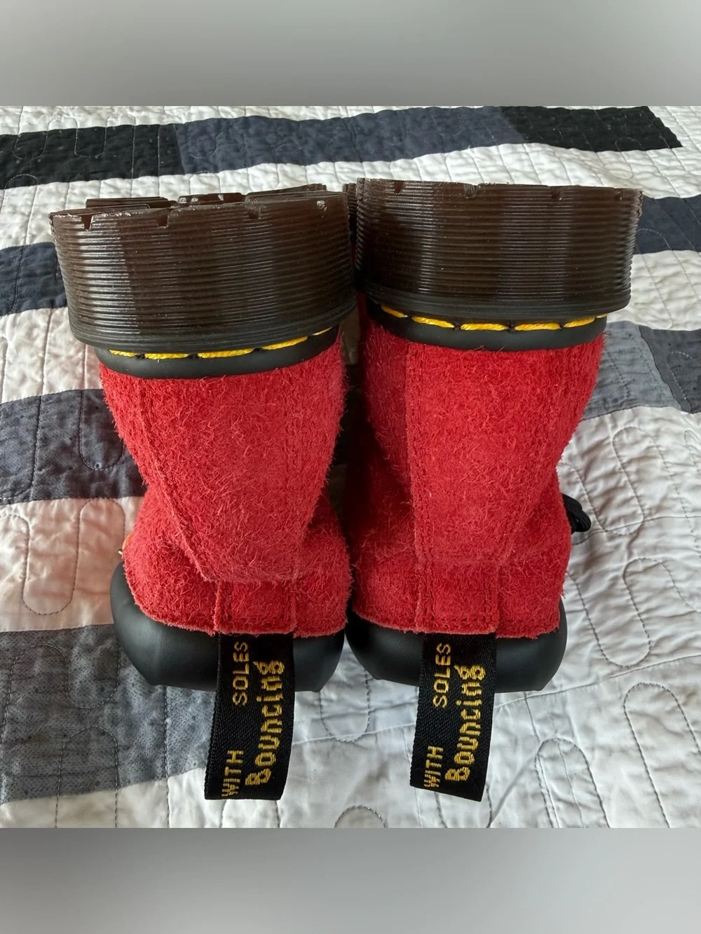 Dr. Marten AirWair Red Suede Hiking-Style Boots